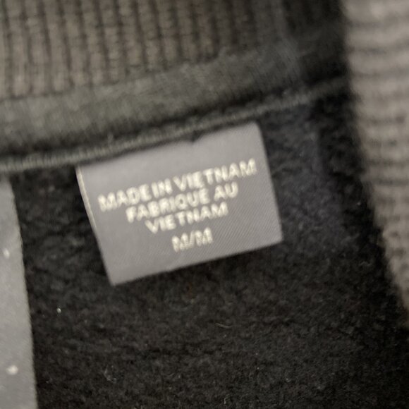 A/E Armani Exchange Men M Cable Knit Sweater Zip Jacket Blue Black Wool Blend - Picture 4 of 8